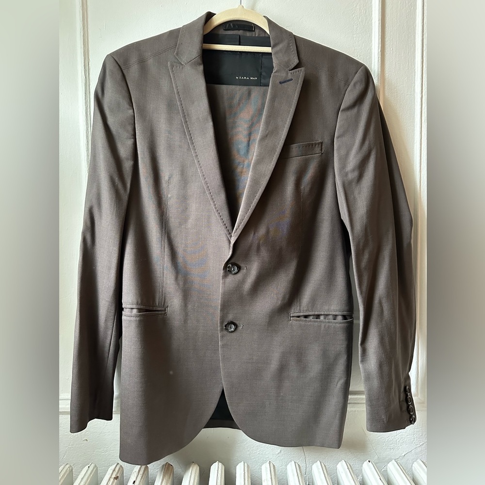 ZARA Black Tag Slim Fit Suit - men’s Size 38 jacket - 30 x 28.5 pant